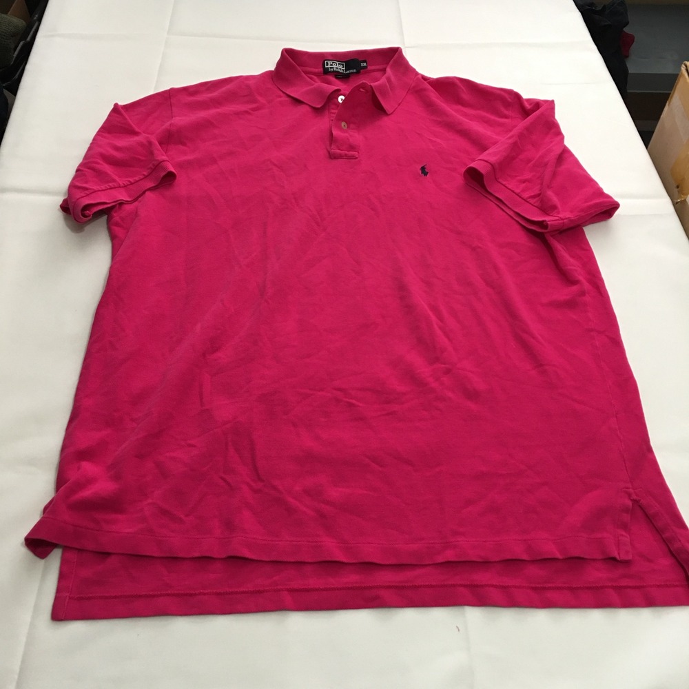 Polo Ralph Lauren Polo Shirt Mens 2XL Pink Short Sleeve Preppy Pique